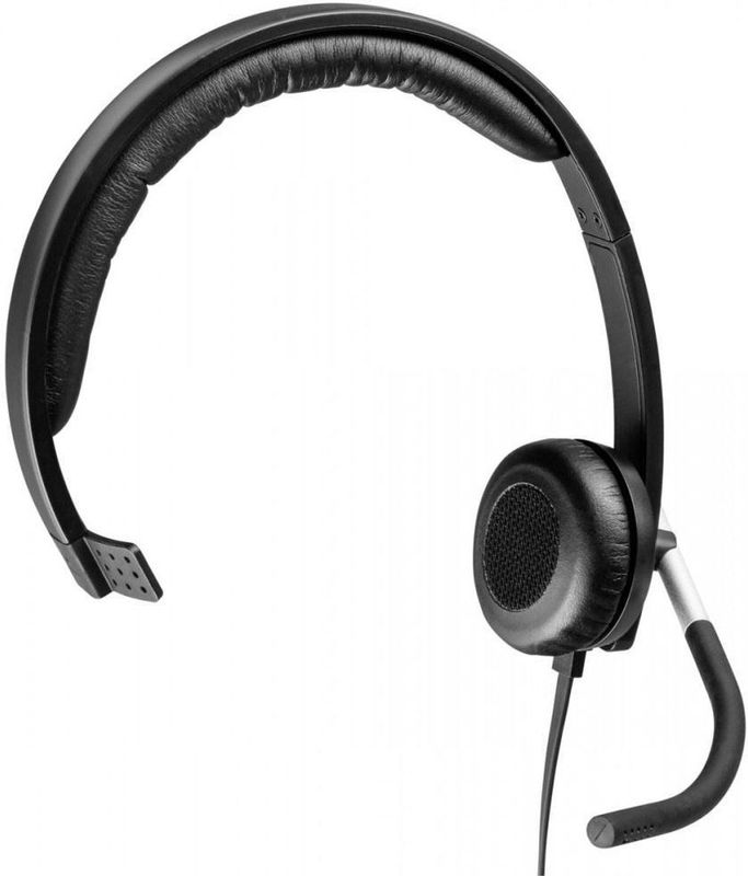 Logitech H650e Mono Headset - USB - Echo-onderdrukking - Zwart