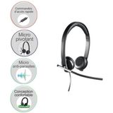 Logitech - H650E - USB Headset - Stereo - Corded - Zwart