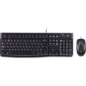 Logitech Desktop MK120 toetsenbord Inclusief muis USB QWERTZ Duits Zwart