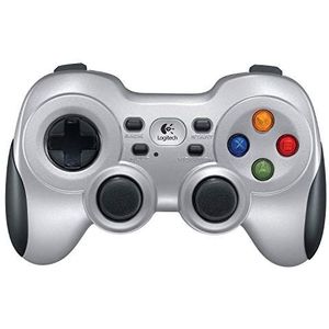 Logitech F710 Gamepad, draadloos, 2,4 GHz, met USB-nano-ontvanger, configuratie, dubbele vibratie, richtingskruis 4 schakelaars, pc - grijs/zwart