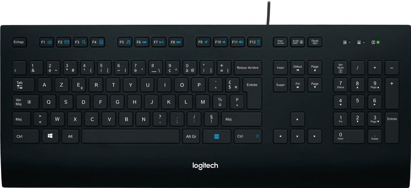 Logitech K280e - Toetsenbord - Zwart - AZERTY - Morsbestendig