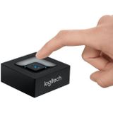 Logitech Draadloze Bluetooth Audio Ontvanger, Bluetooth Adapter voor PC/Mac/Smartphone/Tablet/AV Receiver, 3.5mm Audio en RCA Output naar Speakers, One-Push Pairing Knop - Zwart/Blauw