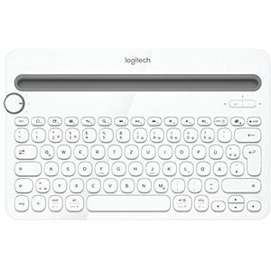 Logitech K480 Draadloos Toetsenbord voor Meerdere Apparaten voor Windows, Duitse QWERTZ indeling - Wit