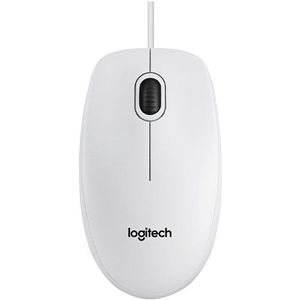 Logitech B100 muis met kabel wit