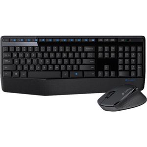 Logitech MK345 Combo toetsenbord, standaardmaat, draadloos, met polssteun en muis rechts en comfortabel, US-International QWERTY-toetsenbord, zwart