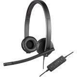 Logitech - H570e - Stereo Headset - Zwart - Kunststof
