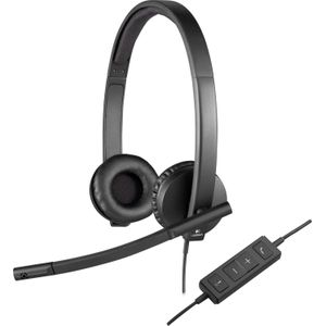 Logitech - H570e - Stereo Headset - Zwart - Kunststof