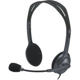 Logitech H111 hoofdtelefoon, bekabeld, stereo-hoofdtelefoon met microfoon, 3,5 mm jackstekker, PC/Mac/mobiele telefoon/smartphone/tablet - zwart
