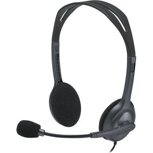 Logitech H111 Headset Bedraad Hoofdband Kantoor/callcenter Grijs