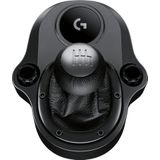 Logitech G Driving Force Schalthebel, 6 Gänge mit H-Schema, Schaltknauf aus Echtleder & Stahl, Integrierte Befestigungsklammern, Kompatibel mit Driving Force Rennlenkrädern G29, G920 & G923 - Schwarz