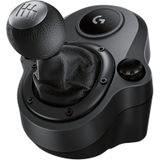 Logitech G Driving Force Schalthebel, 6 Gänge mit H-Schema, Schaltknauf aus Echtleder & Stahl, Integrierte Befestigungsklammern, Kompatibel mit Driving Force Rennlenkrädern G29, G920 & G923 - Schwarz