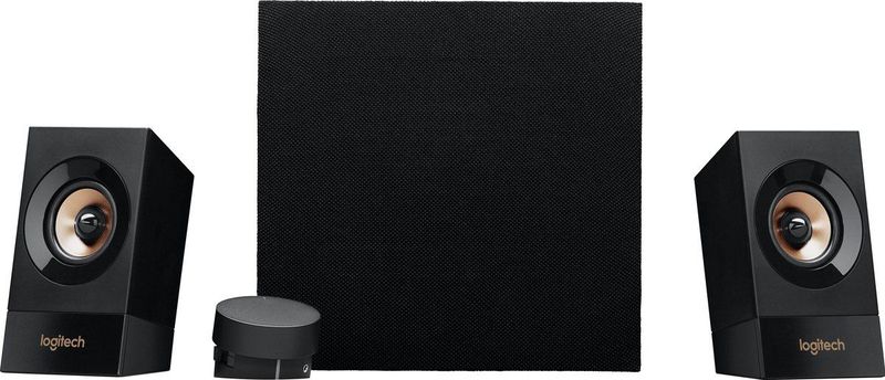 Bass - Subwoofer - Zwart - Hout - 3,5 mm en RCA-ingangen