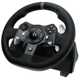 Logitech G G920 Driving Force Gaming Rennlenkrad, Zweimotoriges Force Feedback, 900° Lenkbereich, Racing Leder-Lenkrad, Verstellbare Edelstahl Bodenpedale, für Xbox Series X S, Xbox One, PC - Schwarz