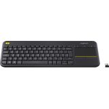 Logitech - K400 Plus - Draadloos Toetsenbord - Touch - Zwart