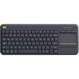 Logitech K400 Plus RF Draadloos QWERTY Pan Nordic Zwart toetsenbord