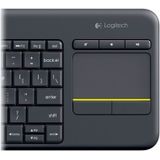 Logitech K400 Plus RF Draadloos QWERTY Pan Nordic Zwart toetsenbord