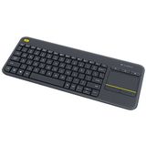 Logitech K400 Plus RF Draadloos QWERTY Pan Nordic Zwart toetsenbord