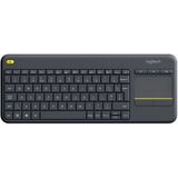 Logitech K400 Plus Tv toetsenbord RF Draadloos QWERTY Brits Engels Zwart