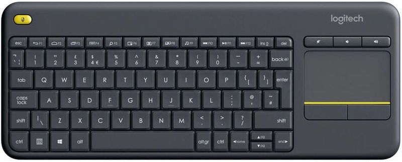Logitech K400 Plus Tv toetsenbord RF Draadloos QWERTY Brits Engels Zwart