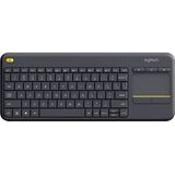 Logitech K400 Plus - Draadloos Touch Toetsenbord - QWERTY ISO - Zwart