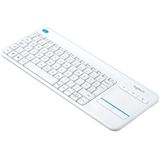 Logitech K400 Plus Tv toetsenbord RF Draadloos QWERTY US International Wit