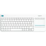 Logitech K400 Plus Tv toetsenbord RF Draadloos QWERTY US International Wit