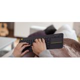 Logitech K400 Plus Tv toetsenbord RF Draadloos QWERTZ Tsjechisch Zwart