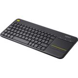 Logitech K400 Plus Tv toetsenbord RF Draadloos QWERTZ Tsjechisch Zwart