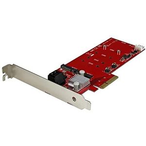 StarTech.com 2x M.2 NGFF SSD RAID Controller Kaart plus 2x SATA III Ports, PCIe, Twee Slot PCI Express M.2 RAID Kaart plus Twee SATA Poorten (PEXM2SAT3422)