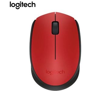 Logitech M171 - Draadloze Muis - Geschikt voor PC/Mac - Inclusief USB Mini Receiver - Rood