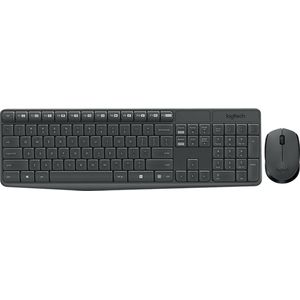 Logitech MK235 - Draadloos Toetsenbord en Muis - Azerty - Donkergrijs