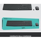 Logitech MK235 toetsenbord Inclusief muis USB QWERTY Italiaans Grijs