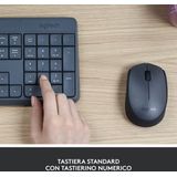 Logitech MK235 toetsenbord Inclusief muis USB QWERTY Italiaans Grijs
