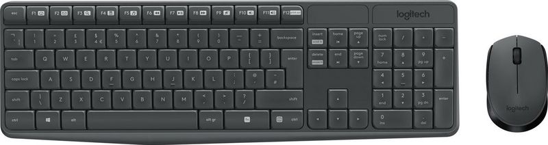Toetsenbord en draadloze muis Logitech 920-007919 Grijs