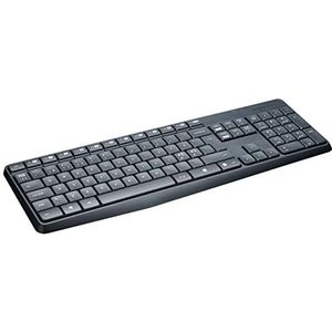 Logitech MK235 Combo draadloos toetsenbord en muis voor Windows, Scandinavisch toetsenbord QWERTY, grijs