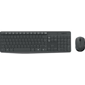 Logitech - Mk235 - Draadloos Toetsenbord En Muis - Zwart - Duurzaam Ontwerp