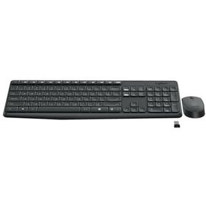 Logitech MK235 toetsenbord Inclusief muis RF Draadloos Hongaars Grijs