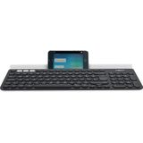 Logitech K780 toetsenbord RF draadloos + Bluetooth QWERTZ Duits Grijs, Wit