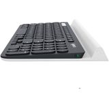 Logitech K780 Multi-Device Wireless Keyboard toetsenbord RF-draadloos + Bluetooth QWERTY Scandinavisch Grijs, Wit