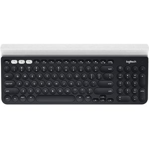 Logitech K780 Multi-Device Wireless Keyboard toetsenbord RF-draadloos + Bluetooth QWERTY Scandinavisch Grijs, Wit