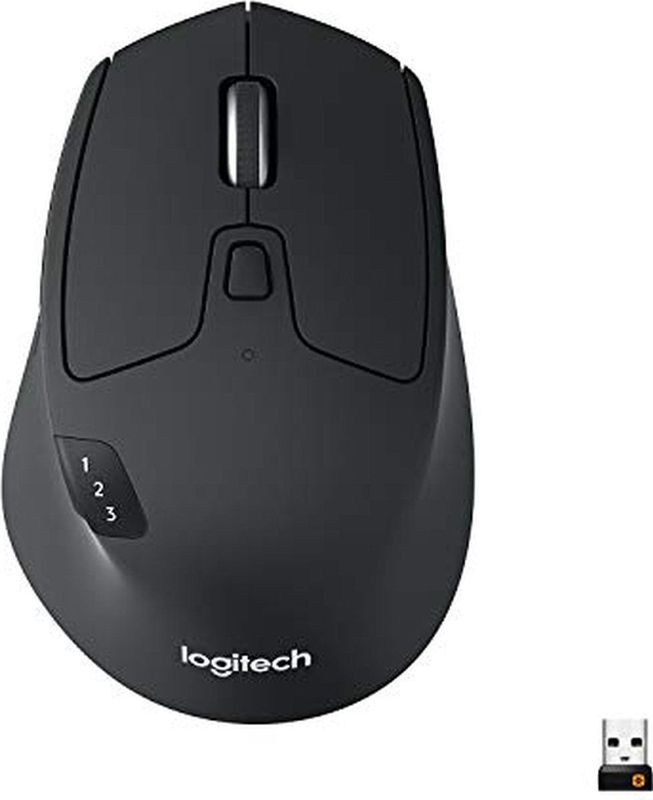 Logitech M720 Triathlon - Draadloze Muis - Zwart - USB-A - Bluetooth 4.0