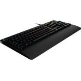 Logitech G213 Prodigy Gaming-Tastatur, RGB-Beleuchtung, Programmierbare G-Tasten, Multi-Media Bedienelemente, Integrierte Handballenauflage, Spritzwassergeschützt, QWERTY-Layout - Schwarz