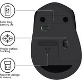 Logitech - M330 - Draadloze Muis - Zwart - Hoogwaardige Voetjes