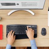 Logitech MK850 Performance Kabelloses Tastatur-Maus-Set, Bluetooth, 2.4 GHz Verbindung via USB-Empfänger, 24 bis 36-Monate Akkuleistung, Handballenauflage, Deutsches QWERTZ-Layout, Schwarz