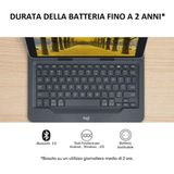 Logitech Universal Folio Bluetooth QWERTY Italiaans Zwart toetsenbord voor mobiel apparaat