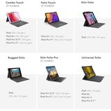 Logitech Universal Folio Bluetooth QWERTY Italiaans Zwart toetsenbord voor mobiel apparaat