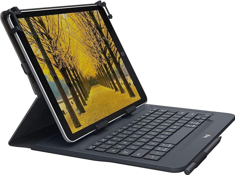 Logitech Universal Folio Bluetooth QWERTY Italiaans Zwart toetsenbord voor mobiel apparaat