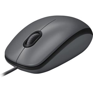 Logitech M100 - Bedrade Muis - USB - Plug & Play - Zwart