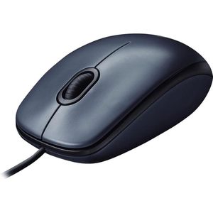 Logitech M100 - Bedrade Muis - USB - Plug & Play - Zwart