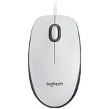 Logitech M100 muis met kabel wit